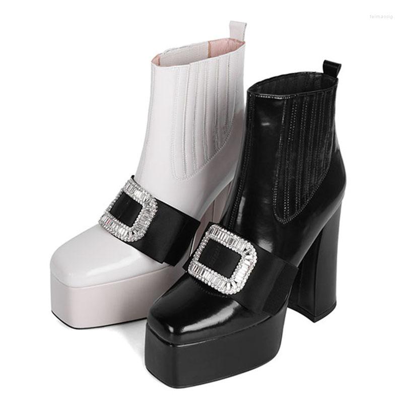 Boots 2022 Fashion Square Toe Rhinestone Buckle Thick Sole Heel Platform Ankle Large Size Women's Shoes, Picture shown
Boots 2022 Fashion Square Toe Rhinestone Buckle Thick Sole Heel Platform Ankle Large Size Women's Shoes, Picture shown