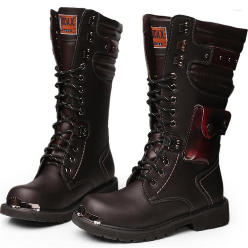 Boots Men Knee High Leather Winter Male Motorcycle Gothic Punk Shoes Mens Outdoor Military Casual Tooling Man, Black
Boots Men Knee High Leather Winter Male Motorcycle Gothic Punk Shoes Mens Outdoor Military Casual Tooling Man, Black
