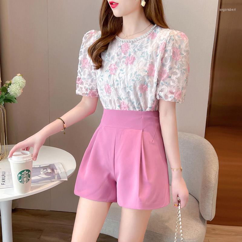 Women' Tracksuits Women 2022 Summer Fashion Casual Sets Female Retro Printed O-neck Puff Sleeve Blouse And Shorts 2 Piece Set Suit M58
Women' Tracksuits Women 2022 Summer Fashion Casual Sets Female Retro Printed O-neck Puff Sleeve Blouse And Shorts 2 Piece Set Suit M58