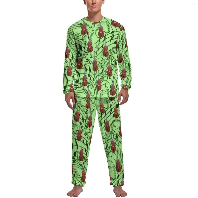 Men' Sleepwear Green Music Notes Pajamas Long Sleeve Guitars Print Two Piece Casual Pajama Sets Spring Men Graphic Retro, Style-11
Men' Sleepwear Green Music Notes Pajamas Long Sleeve Guitars Print Two Piece Casual Pajama Sets Spring Men Graphic Retro, Style-11