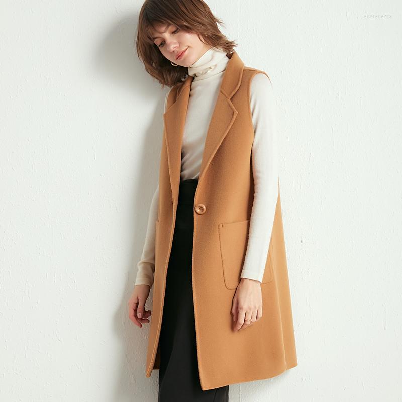 Women' Vests Pure Handmade Wool Double-sided Woolen Women' Vest Long Fashion High-end Lapel Jacket Cardigan Cashmere The, Beige
Women' Vests Pure Handmade Wool Double-sided Woolen Women' Vest Long Fashion High-end Lapel Jacket Cardigan Cashmere The, Beige