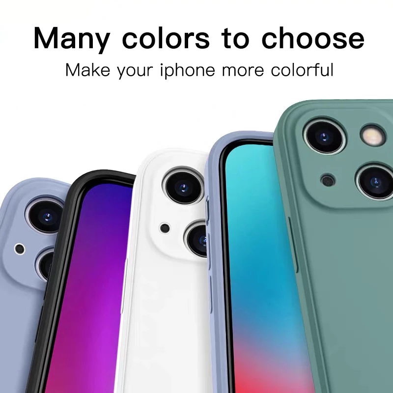 Square Silicone Phone Case For iPhone 14 13 11 12 Pro Max Mini X XR XS 7 8 Plus Shockproof Back Cover
Square Silicone Phone Case For iPhone 14 13 11 12 Pro Max Mini X XR XS 7 8 Plus Shockproof Back Cover