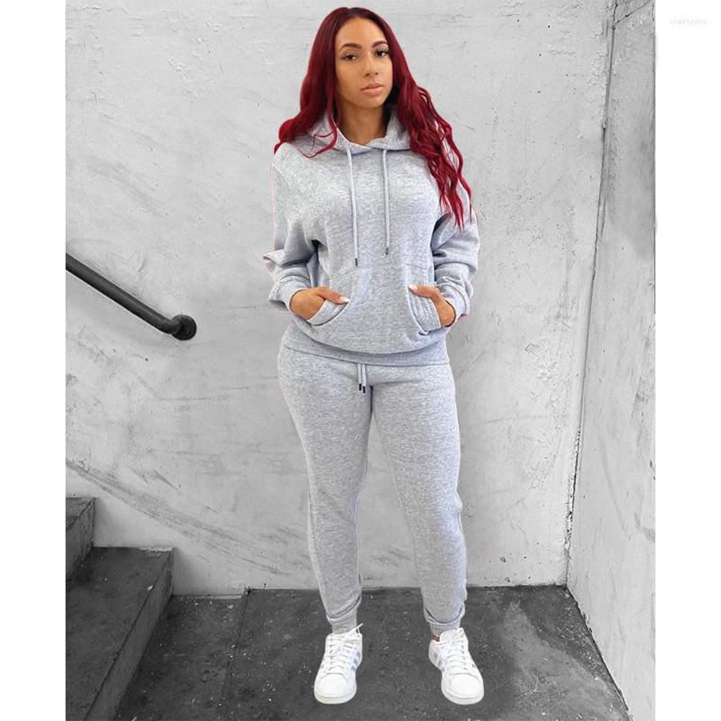 

Women' Two Piece Pants Autumn Winter 2 Set Tracksuit Women Sportwear Hoodies Pullover Sweatshirts Baggy Trousers Warm Casual Women, Khaki