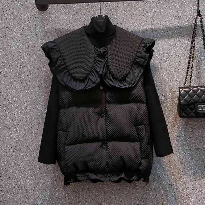 Women's Vests Fashion Women Vest Jacket Single-breasted Loose Cardigan Autumn Winter Casual Sleeveless Chaleco Mujer Solid Pocket Waistcoat, Black 
Women's Vests Fashion Women Vest Jacket Single-breasted Loose Cardigan Autumn Winter Casual Sleeveless Chaleco Mujer Solid Pocket Waistcoat, Black