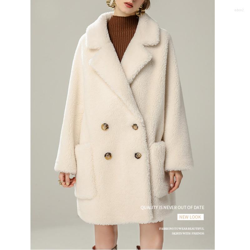 Women' Fur 2022 Winter Women Faux Wool Coat Turn Down Collar Double Breasted Loose Pocket Medium Long Warm Coats Tops, Pink
Women' Fur 2022 Winter Women Faux Wool Coat Turn Down Collar Double Breasted Loose Pocket Medium Long Warm Coats Tops, Pink