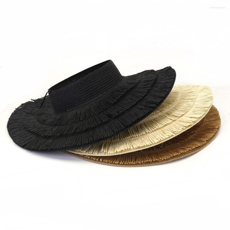 Wide Brim Hats Designer Empty Top Hat For Woman Big Straw 3-layer Fringed Edge Fashion Retro Outdoor Vacation Beach Sun, 12
Wide Brim Hats Designer Empty Top Hat For Woman Big Straw 3-layer Fringed Edge Fashion Retro Outdoor Vacation Beach Sun, 12