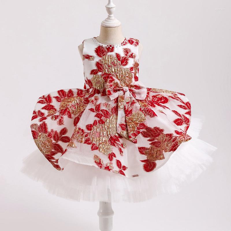 Girl Dresses Sleeveless Princess Dress Jacquard Fabric Banquet Flower Multi-layer Printed Gauze Skirt Tutu, Picture shown
Girl Dresses Sleeveless Princess Dress Jacquard Fabric Banquet Flower Multi-layer Printed Gauze Skirt Tutu, Picture shown
