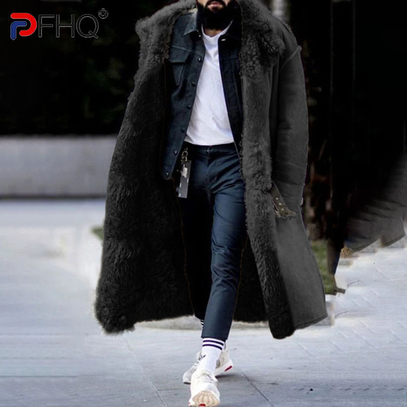 Men's Fur Faux PFHQ Winter Trendy Shearling Coat Fashion Casual Long Windbreaker Luxury Imitation Hair Warm Clothes 21Q4483 221206, Black
Men's Fur Faux PFHQ Winter Trendy Shearling Coat Fashion Casual Long Windbreaker Luxury Imitation Hair Warm Clothes 21Q4483 221206, Black