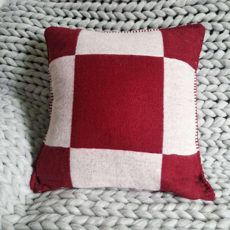 Pillow Case letter pillow case cashmere designer pillowcase woven jacquard 4545cm 6565cm custom cushion cover sofa wool covers heat 26W0117