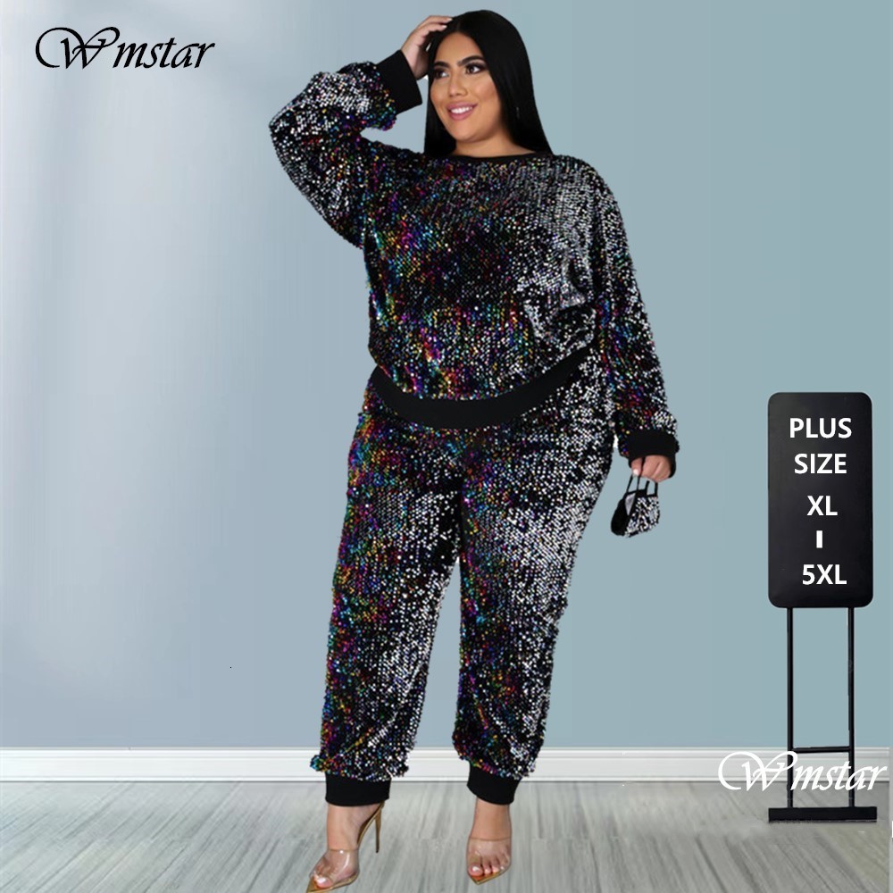 Women s Two Piece Pants Winter Plus Size S 5XL Clothing For Women Set Sequins Birthday Outfit Joggers Tracksuit Wholesale Drop 221206, Colourful
Women s Two Piece Pants Winter Plus Size S 5XL Clothing For Women Set Sequins Birthday Outfit Joggers Tracksuit Wholesale Drop 221206, Colourful