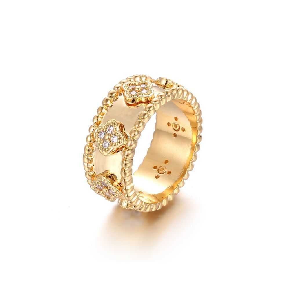 Designer van clover rings Women's Clover Ring Zircon Kaleidoscope Fashion Jewelry
Designer van clover rings Women's Clover Ring Zircon Kaleidoscope Fashion Jewelry