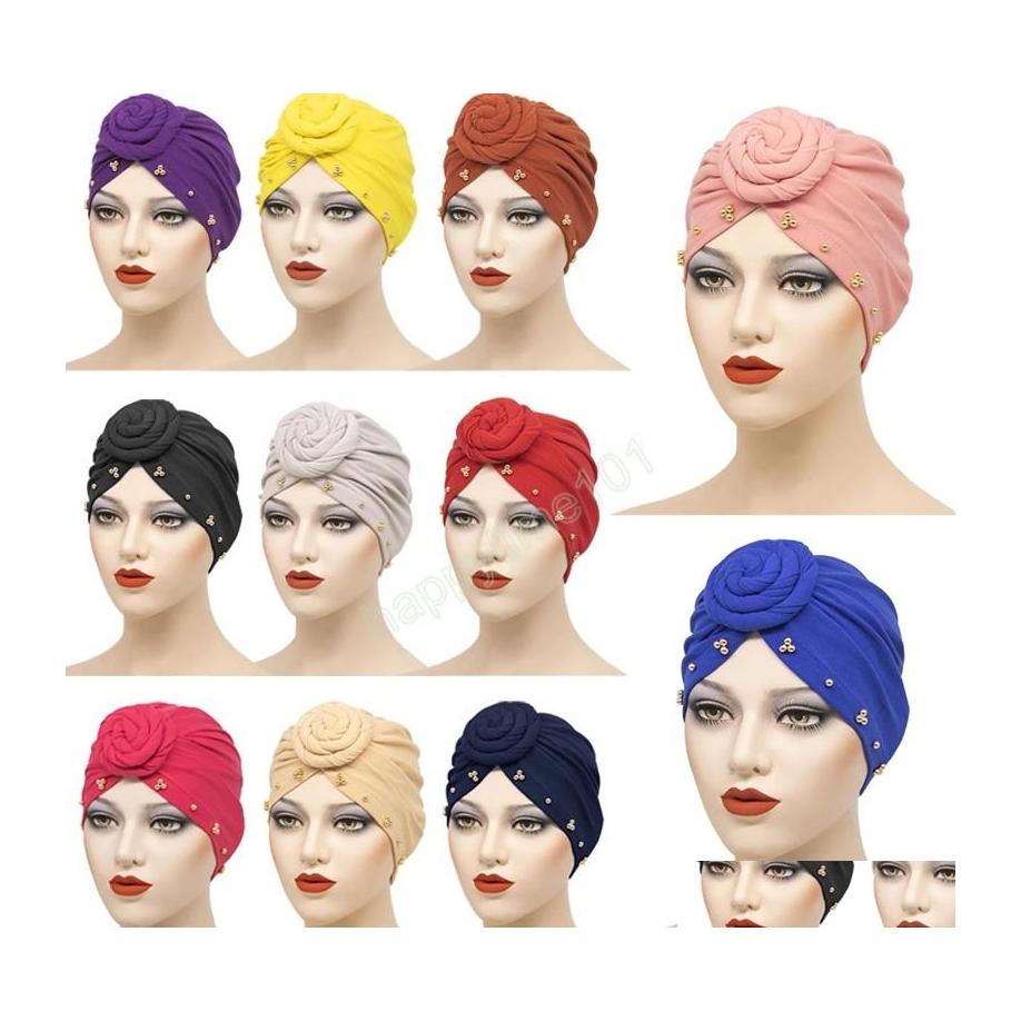Beanie/Skull Caps Hijab Knot Scarf Lady Hat African Solid Color Beaded Headwraps Hijabs National Muslim Women Turban Headband Bandan Dhdtc
Beanie/Skull Caps Hijab Knot Scarf Lady Hat African Solid Color Beaded Headwraps Hijabs National Muslim Women Turban Headband Bandan Dhdtc