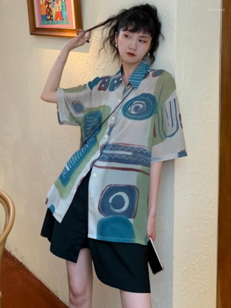 Women' Blouses Camisa Feminina Harajuku Blouse Women Vintage Print Casual Loose Chiffon Shirts Japanese Haut Femme All Match Aesthetic Y2k, Green
Women' Blouses Camisa Feminina Harajuku Blouse Women Vintage Print Casual Loose Chiffon Shirts Japanese Haut Femme All Match Aesthetic Y2k, Green