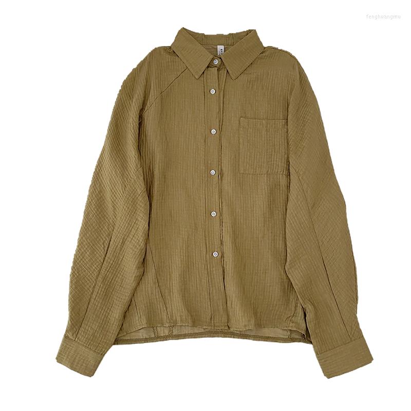 Women's Blouses Summer Korean Retro Loose Lapel Single-breasted Long-sleeved Thin Outer Wear Sunscreen Shirt, White
Women's Blouses Summer Korean Retro Loose Lapel Single-breasted Long-sleeved Thin Outer Wear Sunscreen Shirt, White