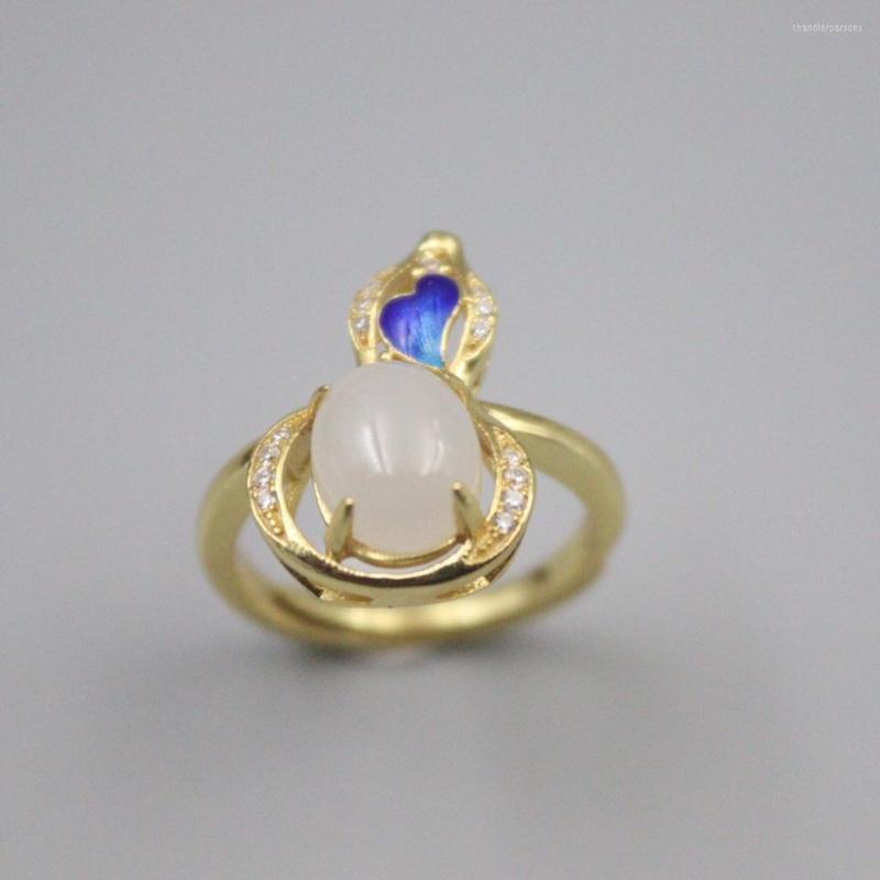 Cluster Rings Pure 925 Sterling Silver Ring Width 20mm Nephrite Jade Bead Gold Colour Gourd Shape For Woman US Size 6-10
Cluster Rings Pure 925 Sterling Silver Ring Width 20mm Nephrite Jade Bead Gold Colour Gourd Shape For Woman US Size 6-10