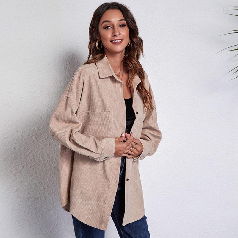 Women' Blouses 2022 Spring Casual Shirts Women Full Sleeve Corduroy Long Shirt Autumn Loose Style Fashion Office Ladies Female Blouse C3430, Khaki
Women' Blouses 2022 Spring Casual Shirts Women Full Sleeve Corduroy Long Shirt Autumn Loose Style Fashion Office Ladies Female Blouse C3430, Khaki