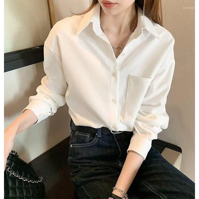 Women' Blouses 2022 Fall Long Sleeve Minimalist Blouse Women Vintage Khaki Casual Women' Shirt Turndown Shirts Female
Women' Blouses 2022 Fall Long Sleeve Minimalist Blouse Women Vintage Khaki Casual Women' Shirt Turndown Shirts Female