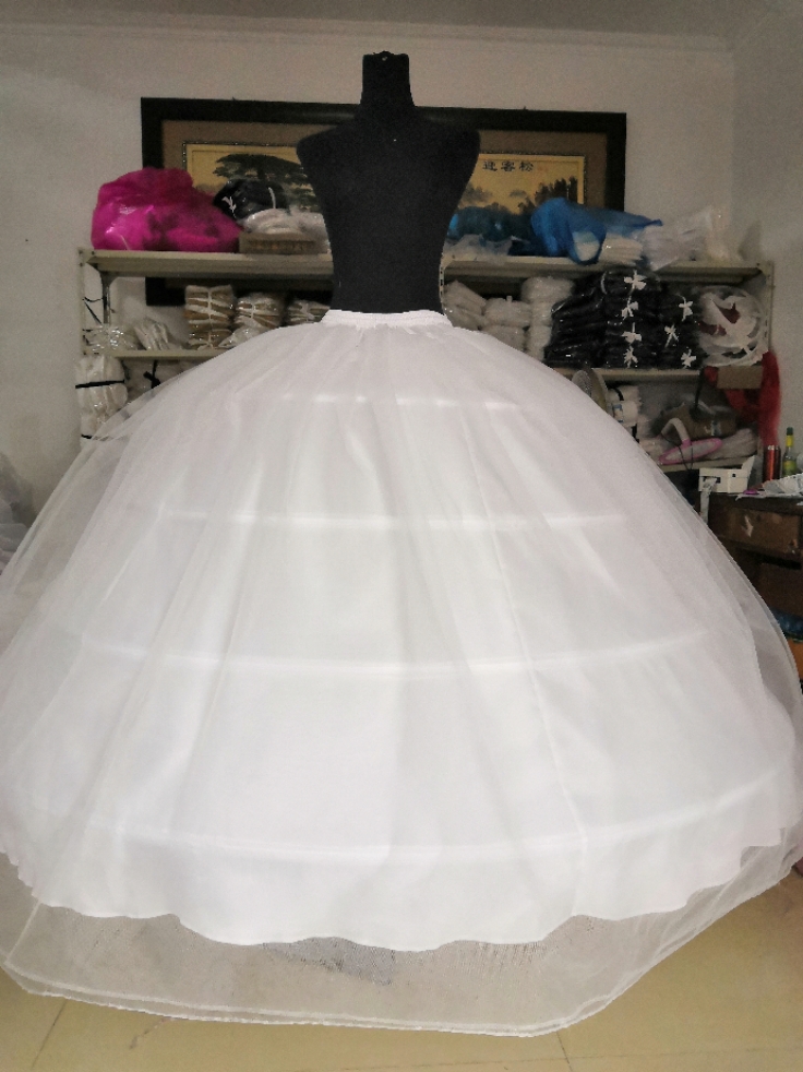 New Hot Sell 4 Hoops Big White Petticoat Super Fluffy Crinoline Slip Underskirt For Wedding Dress Bridal Gown
New Hot Sell 4 Hoops Big White Petticoat Super Fluffy Crinoline Slip Underskirt For Wedding Dress Bridal Gown