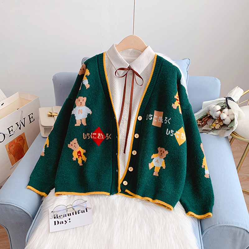 Women Knits Tees High Quality Green Sweater Cardigan Autumn Winter Jacket Long Sleeve Cartoon Women Knitted Coats 221206, Creamy-white
Women Knits Tees High Quality Green Sweater Cardigan Autumn Winter Jacket Long Sleeve Cartoon Women Knitted Coats 221206, Creamy-white