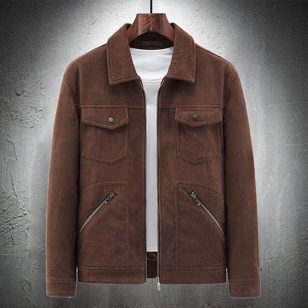 Mens Jackets Corduroy Jacket Men Vintage Style Lightweight Autumn Jacket Turndown Collar High Street Casual Jacket Men Coffee Coats Thin Cool 221205, Khaki
Mens Jackets Corduroy Jacket Men Vintage Style Lightweight Autumn Jacket Turndown Collar High Street Casual Jacket Men Coffee Coats Thin Cool 221205, Khaki