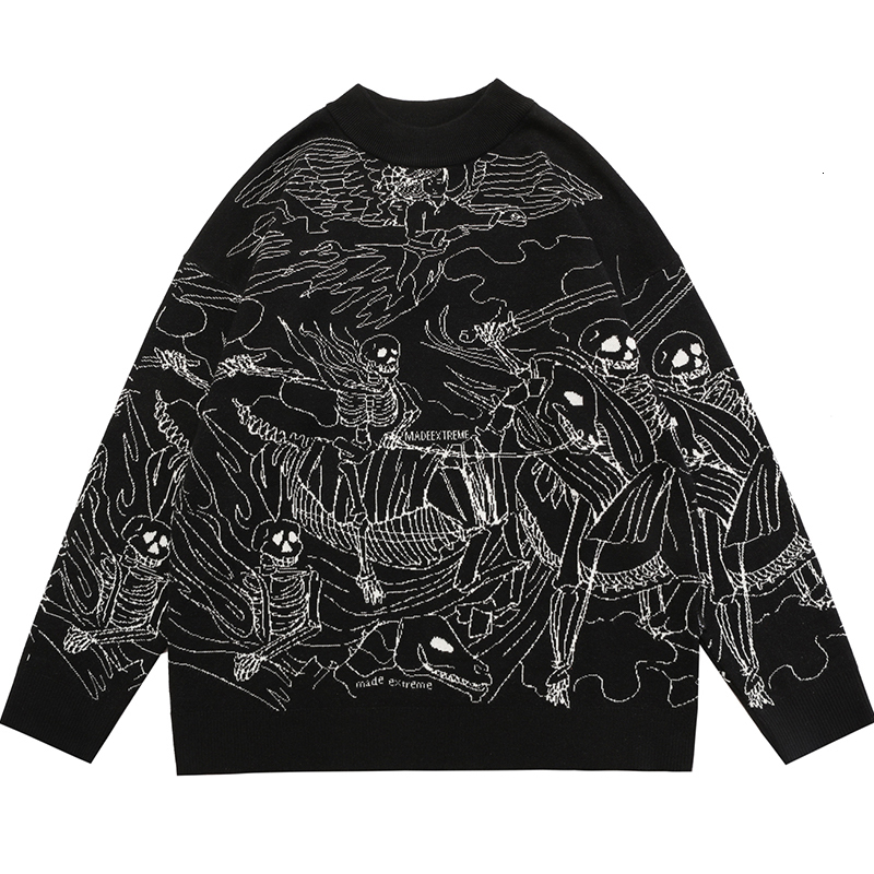 Women's Sweaters Vintage Knitted Harajuku Ukiyo-e Style Skull Graffiti Pullover Autumn Streetwear Men Women Cotton Knitwear 221206, Hong
Women's Sweaters Vintage Knitted Harajuku Ukiyo-e Style Skull Graffiti Pullover Autumn Streetwear Men Women Cotton Knitwear 221206, Hong