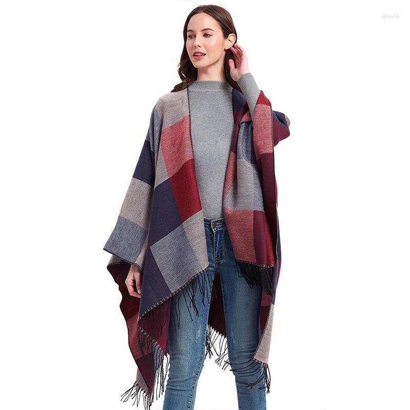 Scarves Fashion Cashmere Women Knit Tassel Plaid Double Sided Scarf Winter Warm Shawl Wrap Outdoor Acrylic Female Thick Split Blanket
Scarves Fashion Cashmere Women Knit Tassel Plaid Double Sided Scarf Winter Warm Shawl Wrap Outdoor Acrylic Female Thick Split Blanket