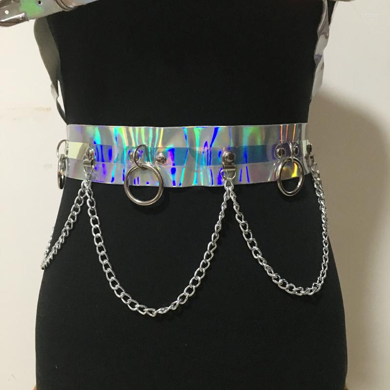 Belts Women Punk Shinny PVC Harness Wide Waist Belt Buckled Suspenders Metal Chain Tassel For, Black
Belts Women Punk Shinny PVC Harness Wide Waist Belt Buckled Suspenders Metal Chain Tassel For, Black