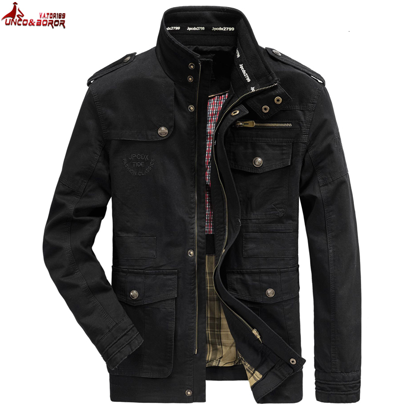Men's Jackets Autumn winter Jacket Men 100% Cotton Business casual Cargo military Multi-pocket Mens and Coats Male Chaqueta Hombre 221206