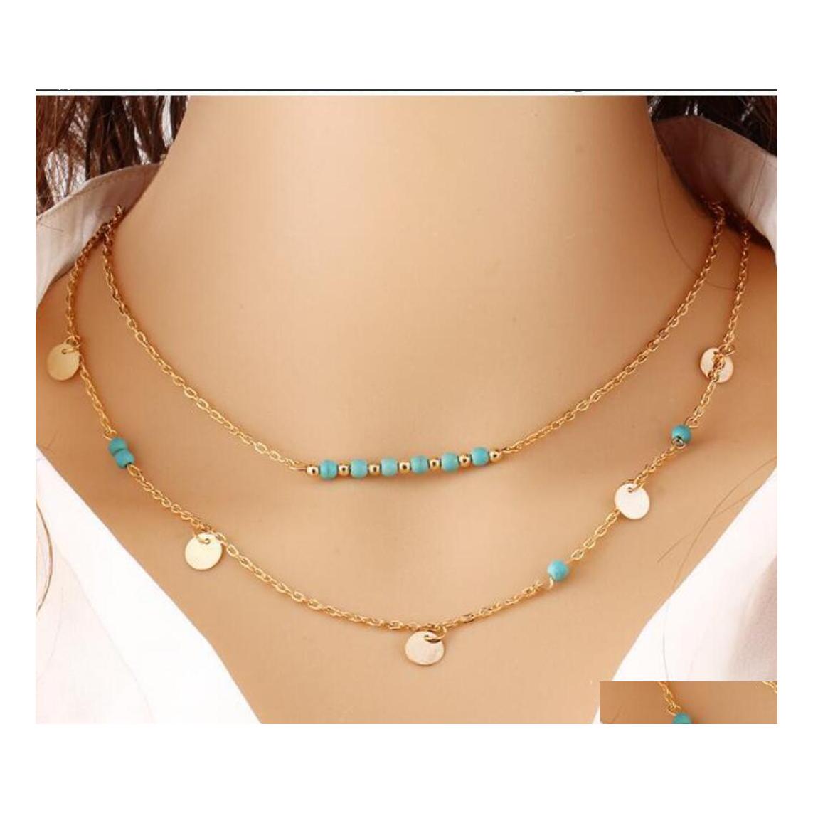 Pendant Necklaces Statement Necklace For Women Beads Coin Turquoise Boho Pendants Body Chain Steampunk Mtilayer Necklaces Jewelry Ch Dh027
Pendant Necklaces Statement Necklace For Women Beads Coin Turquoise Boho Pendants Body Chain Steampunk Mtilayer Necklaces Jewelry Ch Dh027