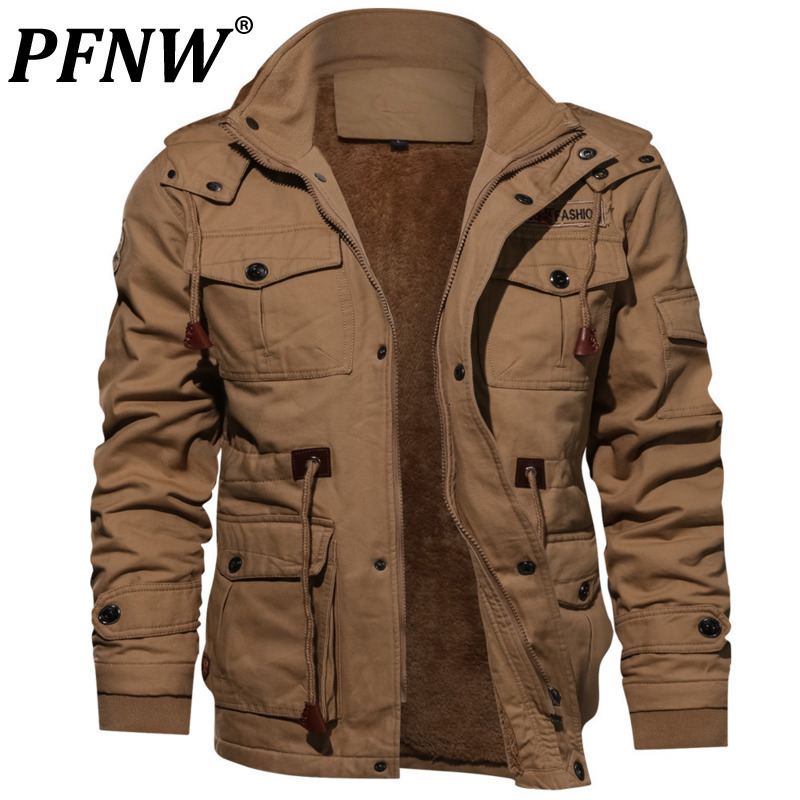 Mens Jackets PFNW Hooded Military Uniform Style Thickening Jacket Mens Autumn Winter Fleece Casual Tops Distressed Washed Coat Male 12A1966 221207, Army green
Mens Jackets PFNW Hooded Military Uniform Style Thickening Jacket Mens Autumn Winter Fleece Casual Tops Distressed Washed Coat Male 12A1966 221207, Army green
