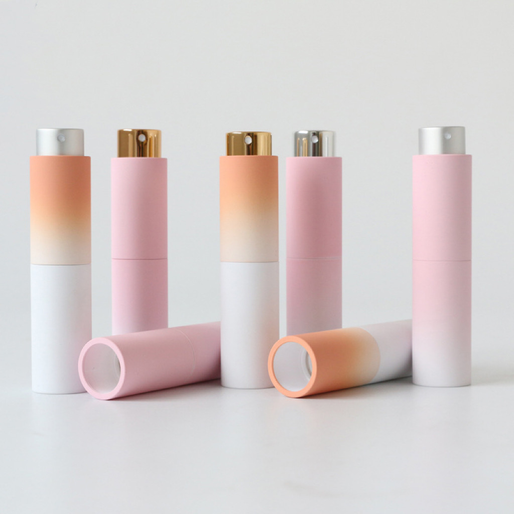 Mini Perfume Spray Bottles 8ml Matt ABS Material Gradient Color Rotate Perfumes Bottles Empty Container of Essential Oil Fragrance Alcohol
Mini Perfume Spray Bottles 8ml Matt ABS Material Gradient Color Rotate Perfumes Bottles Empty Container of Essential Oil Fragrance Alcohol