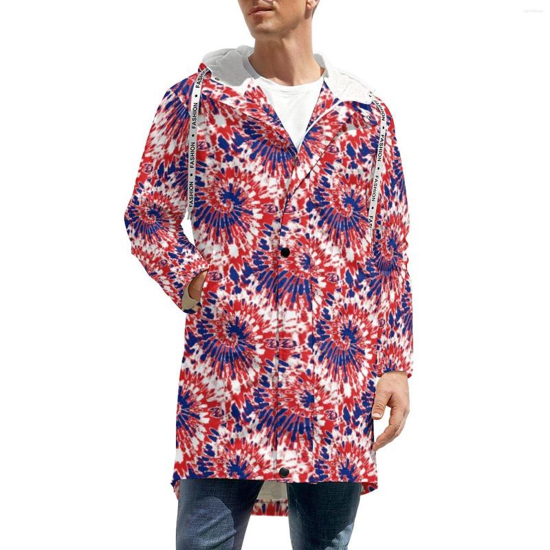 Men' Trench Coats Firework Tie-Dye Warm Casual Man Red White Blue Long Winter Jackets Elegant Graphic Loose Windbreakers Large Size, Style-1
Men' Trench Coats Firework Tie-Dye Warm Casual Man Red White Blue Long Winter Jackets Elegant Graphic Loose Windbreakers Large Size, Style-1