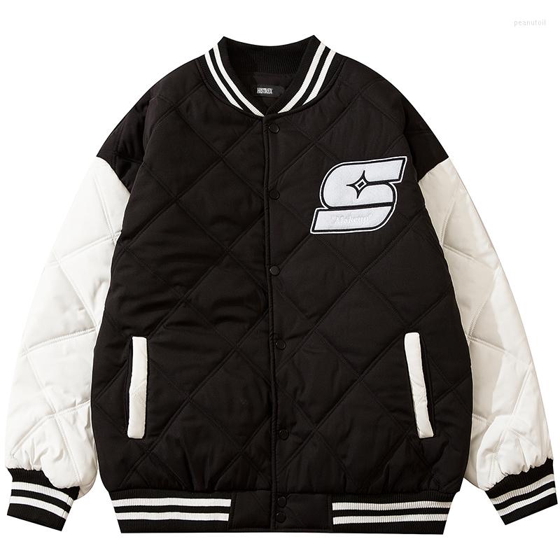 Men's Down Check Thickened Baseball Uniform Mens Parkas Jackets Detachable Style Zipper For Male Parka Jacket Men Women 818HY#, Black
Men's Down Check Thickened Baseball Uniform Mens Parkas Jackets Detachable Style Zipper For Male Parka Jacket Men Women 818HY#, Black