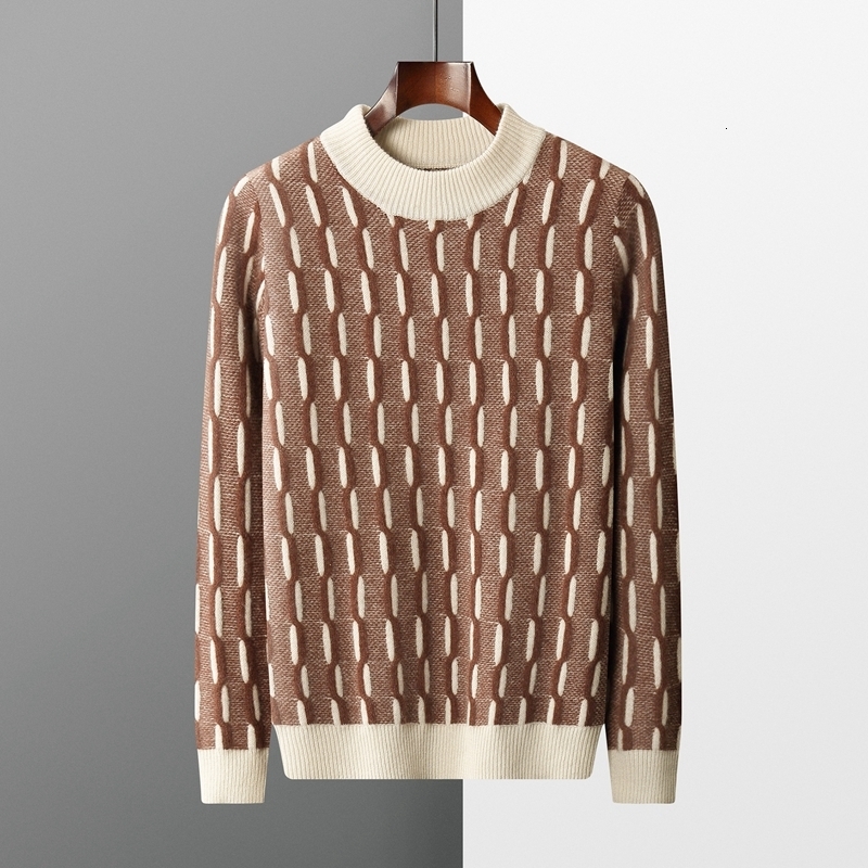 Men's Sweaters 100 pure wool sweater men's round neck casual padded pullover loose wild plus size coat cashmere knit in winter 221207, Yellow camel color
Men's Sweaters 100 pure wool sweater men's round neck casual padded pullover loose wild plus size coat cashmere knit in winter 221207, Yellow camel color