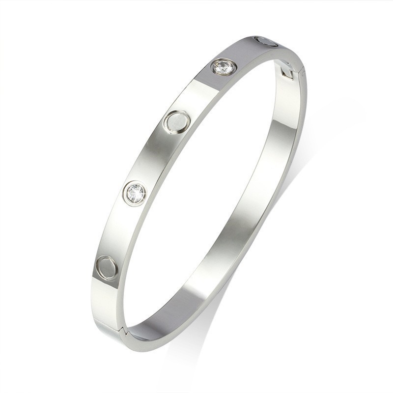 gold bangle bracelet for mens women fashion jewelry classic Bangles south American style luxury 18k gold rose silver plated titanium diamond whosale