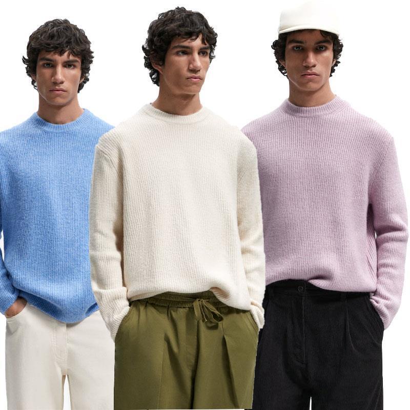 Men's Sweaters High quality Original Designer ZA Autumn and Winter Soft Cock Long sleeved Sweater Knitwear 221207, Pale purple
Men's Sweaters High quality Original Designer ZA Autumn and Winter Soft Cock Long sleeved Sweater Knitwear 221207, Pale purple