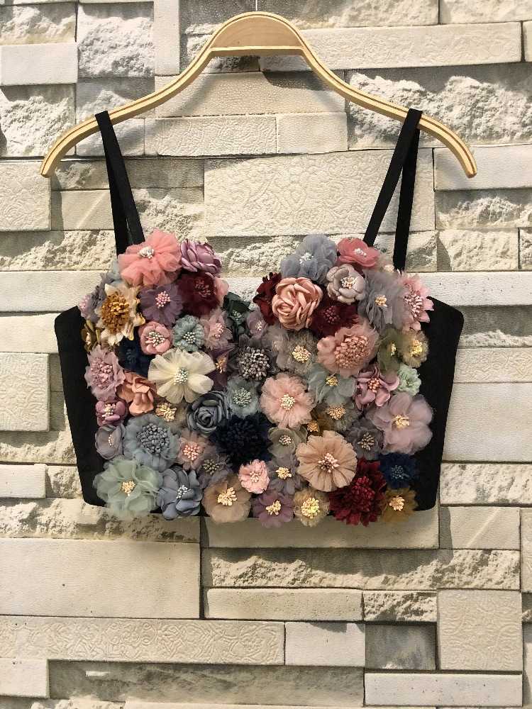 Classic new flower color matching vest short soft fairy multicolor suspender versatile wrap chest and wear vest, White
Classic new flower color matching vest short soft fairy multicolor suspender versatile wrap chest and wear vest, White