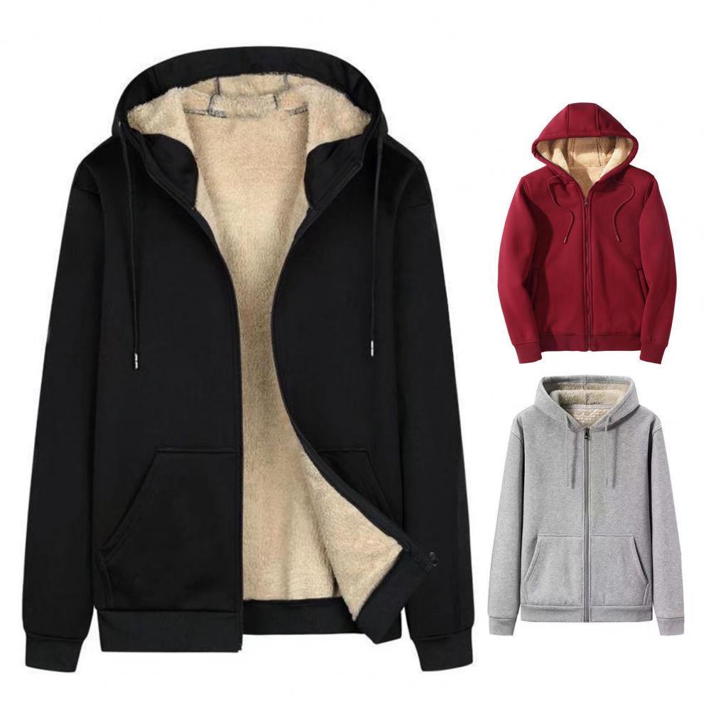 Men's Jackets Thicken Great Leisure Hoodie Coat Soft Winter Jacket Pockets for Dating 221206