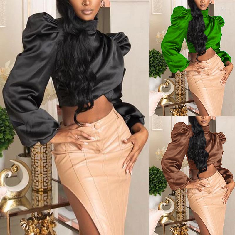 Women' T Shirts 2022 Autumn And Winter Women' Fashion Style Slim Short Satin Stand Collar Pullover Bubble Sleeve Top, Black
Women' T Shirts 2022 Autumn And Winter Women' Fashion Style Slim Short Satin Stand Collar Pullover Bubble Sleeve Top, Black
