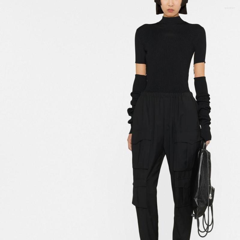 Women' T Shirts Black Separates The Sleeve Stand-up Collar Knitted Sweater Top 2022 Autumn And Winter Fashion Personality Y2k Women
Women' T Shirts Black Separates The Sleeve Stand-up Collar Knitted Sweater Top 2022 Autumn And Winter Fashion Personality Y2k Women