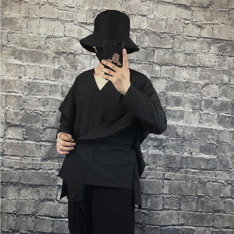 Men' T Shirts Spring And Autumn Tide Male Personality False Two Bat Sleeve Casual Loose Large Long T-shirt, Black
Men' T Shirts Spring And Autumn Tide Male Personality False Two Bat Sleeve Casual Loose Large Long T-shirt, Black
