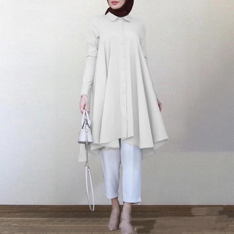 Ethnic Clothing 2022 Ruffle Muslim Women Button Lapel Shirt Casual Top Spring Solid Long Sleeve Turkey Dubai Ladies Hijab Islam Clothes
Ethnic Clothing 2022 Ruffle Muslim Women Button Lapel Shirt Casual Top Spring Solid Long Sleeve Turkey Dubai Ladies Hijab Islam Clothes