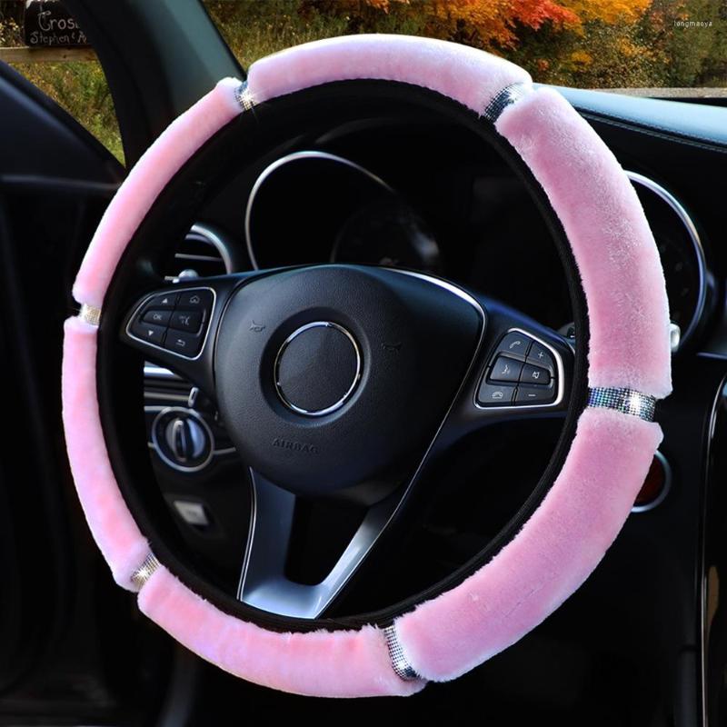 Steering Wheel Covers 37-38cm Soft Plush Rhinestone Car Cover Winter Interior Accessories Steering-Cover Car-styling For Women
Steering Wheel Covers 37-38cm Soft Plush Rhinestone Car Cover Winter Interior Accessories Steering-Cover Car-styling For Women