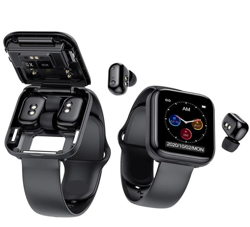 Newest 2 in 1 Smart watch with Earbuds Wireless TWS Earphone X5 Headphone Heart Rate Monitor Full Touch Screen Music Fitness Smart8546333
Newest 2 in 1 Smart watch with Earbuds Wireless TWS Earphone X5 Headphone Heart Rate Monitor Full Touch Screen Music Fitness Smart8546333