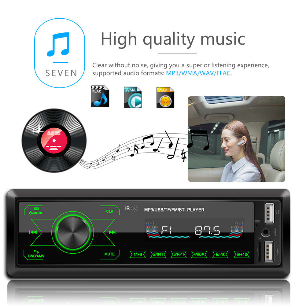Car Radio Car audio FM Bluetooth MP3 Audio Player Bluetooth cellphone Handfree USB/SD Car Stereo Radio In Dash Aux Input