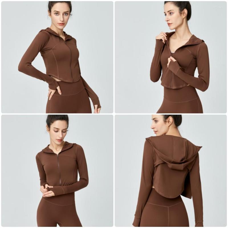 Active Shirts Zipper Hooded Sweatshirt Brief Fitness Yoga Coats Long-sleeved Sports Jacket Gym For Women Thumb Hole Running Wear, Beige
Active Shirts Zipper Hooded Sweatshirt Brief Fitness Yoga Coats Long-sleeved Sports Jacket Gym For Women Thumb Hole Running Wear, Beige