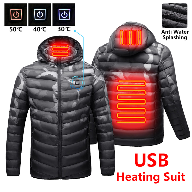 Mens Jackets Men Winter Warm USB Heating Fleece Jackets Parkas Men Smart Thermostat Detachable Hooded Heated Waterproof Jacket Men 221205, Camouflage blue 
Mens Jackets Men Winter Warm USB Heating Fleece Jackets Parkas Men Smart Thermostat Detachable Hooded Heated Waterproof Jacket Men 221205, Camouflage blue