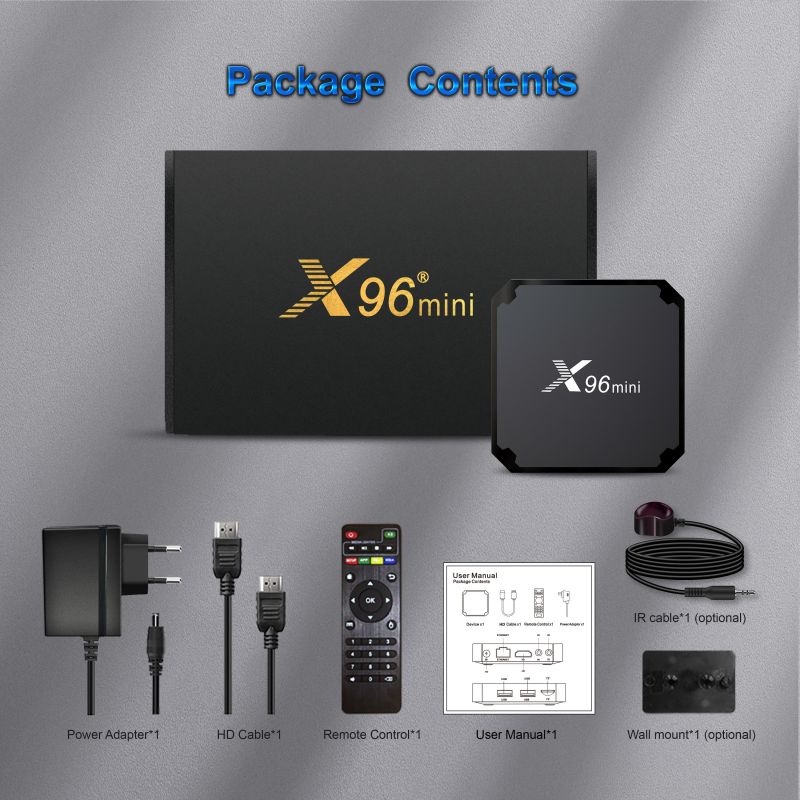 X96 mini Android 11 TV Box 2GB 16GB Amlogic S905W2 Quad Core 100M Lan 2.4G 5.8G WiFi 4K VP9 HDR10 Smart media player