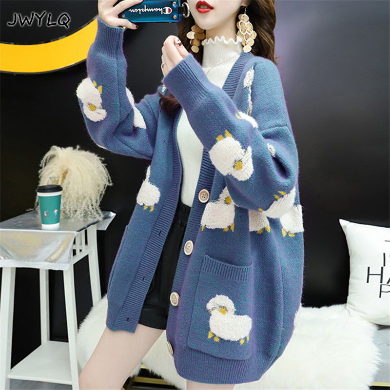 Women's Knits Tees Sheep Print Single-breasted Oversize Cardigan Sweater Korean V Neck Big Pocket Loose Knitted Thick Weater Coats 221206, Red
Women's Knits Tees Sheep Print Single-breasted Oversize Cardigan Sweater Korean V Neck Big Pocket Loose Knitted Thick Weater Coats 221206, Red