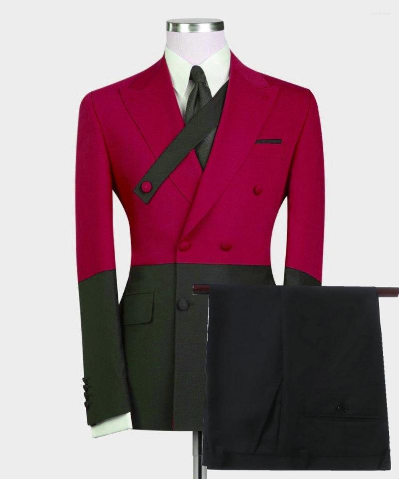Men's Suits 2022 Double Breasted Slim Fit Wedding Tuxedos Pink Black Groom Custom Made Groomsmen Man Prom Party 2 Pieces, Picture shown
Men's Suits 2022 Double Breasted Slim Fit Wedding Tuxedos Pink Black Groom Custom Made Groomsmen Man Prom Party 2 Pieces, Picture shown